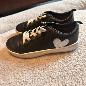 Carters Kids Black Heart Sneakers